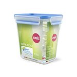 Emsa 508543 Clip & Close rectangular food storage container 0.55 l, transparent/blue 1.6 litres