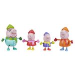 Peppa Pig Peppa's Club Peppa's Family Wintertime Figure 4-Pack Toy, 4 Peppa Pig Family Figures in Cold-Weather Outfits, Ages 3 and up