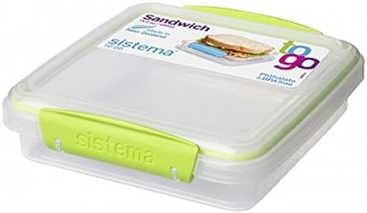 Sistema 450ml Sandwich Box to Go, One Box (Colors May Vary)