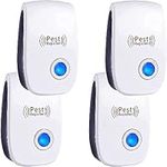 Ultrasonic Pest Repeller, 4 pack Plug-in Insect Repeller, Electronic Mouse and Rat Repeller, Pest Control Insect and Spider Repellent Against Mosquito,Cockroach,Mice,Spiders,Flies