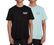 Billabong Big and Tall T-Shirts for Men – 2 Pack Cotton Mens Beach Summer Tees, Key Lime/Black, 1X