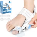 VEVARUN Bunion Corrector for Women Men: Big Toe Straightener Bunion Fix with Adjustable Knob-Orthopedic Bunions Splint Brace Toe Alignment Correction for Hallux Valgus Pain Relief Day/Night 1PCS (White)