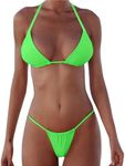 XUNYU Thong Bikini Sets for Women - Brazilian Micro String Bikinis Sexy Two Piece Swimsuit Triangle Top Halter Bathing Suits