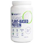 LEANFIT ORGANIC PLANT-BASED PROTEIN, Plain, Unsweetened - Vegan, Soy Free, Gluten Free, Dairy Free, Sugar Free - 21g Protein, 22 Servings, 715g Tub