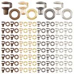 PH PandaHall 120pcs Boot Lace Hooks, 4 Colors Shoelace Hooks Brass Boot Hook Eyelet Buckles Ring Eyelet Buckle Shoelace Buckles with Washer for Repair Camp Hike Climb Accessories Replacement