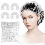 100Pcs Disposable Shower Caps Plastic Elastic Bath Cap,UK Extra Elastic Large Thick Clear Shower Cap for Women Kids Girls Waterproof Hair Caps for Home Use,Hotel,Travel,Spa and Hair Salon