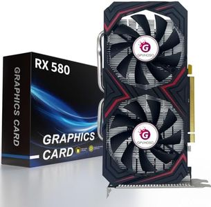 GPVHOSO RX 580 8GB AMD Graphics Card, Radeon RX580 GDDR5 2048SP 1284MHz 256bit Video Card with Dual Cooling Fan, HDMI, DP, DVI, PCIE Express 3.0 GPU, Supports Up to 8K for Office and Computer Gaming