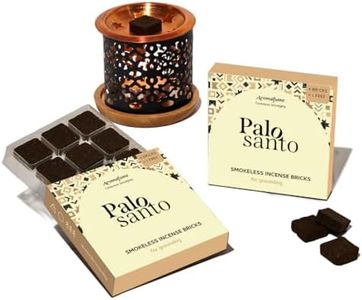 Aromafume Palo Santo Incense Bricks (2 Trays x 9 Pieces Each) with Snowflake Exotic Incense Diffuser | Ideal for deepened Spirituality, Meditation, Purification, Relaxation, Healing & Rituals