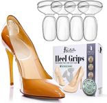 Ballotte Silicone Heel Protector, Heel Grips Heel Pads Shoe Pads Shoe Inserts for Women Heels, Shoe Inserts for Shoes That are Too Big High Heel Cushion Inserts Women (Natural (4 Pack))