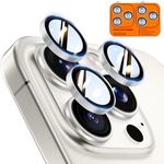 TOCOL for iPhone 14 Pro Max Camera Lens Protector/iPhone 14 Pro Camera Lens Protector Tempered Glass HD Individual Scratch Resistant Cover Accessories Case Friendly 2 Pack（Silvery）