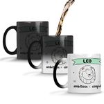 YuBingo Leo Astrology Mug - Ambition & Leadership, Zodiac Sign Gift, Dark Inner & Handle (Colour Changing Magic Coffee Mug, Tea Cup, 310ML)