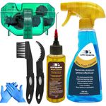 Ultrafashs Bike Chain Oil Lubricant and Cleaner Set with Bicycle Degrease,Wet Lubricant,Chain Scrubber Cleaning Brush Tool.Bike Lube-2oz,Degreaser-19oz.