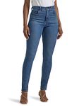 Lee Women's Ultra Lux Comfort with Flex Motion High Rise Skinny Jean, Blue Format, 16