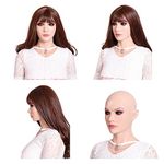 Beauty Girl Realistic Handmade Silicone fake Head for Crossdresser (Ivory)