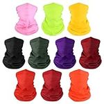 FEPITO 10 Pcs Headband Bandana, Headwear, Bandana, Neck Gaiter,Head Wrap Headwear Outdoor Magic Headband for Men and Women, Multifunctional Head Scarf, Balaclava, Magic Scarf（Random Color)