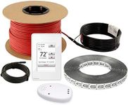 LuxHeat Floor Heating Cable Set 60 Sqft - 120v Electric Radiant Floor Heating System Under Tile. Includes Floor Heating Cable, Strapping and UWG4 OJ Microline WiFi Programmable Thermostat with GFCI