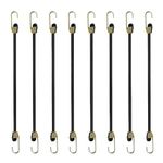 8Pcs Short Elastic Bungee Ropes Mini Bungee Straps Hooks Useful Lightweight Elastic Bungee Cords Travelling Camping Bungee Straps for Securing Tarps Luggage Tents