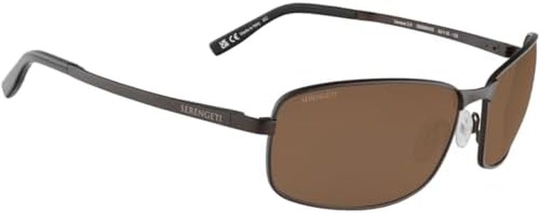 Serengeti - VARESE 2.0, Brushed Brown, Mineral Non-Polarized Drivers Men and Women Sunglasses