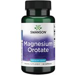 Swanson, Magnesium Orotate, with 40mg Magnesium per Capsule, 60 Capsules, Highly Dosed, Soy Free, Gluten Free, Non-GMO