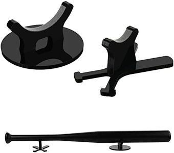 Cosmos 1 Set Desktop Baseball Bat Stand Acrylic Baseball Bat Desk Display Holder Softball Bat Storage Desk Rack for Memorabilia and Collectible, Fits Up to 2-5/8” Barrel Size (Solid Black)