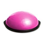Bosu Home 25 Inch Multi Functional Full Body Workout Exercise Balance Strength Trainer Gym Ball Equipment with Guided Workouts and Pump, Pink