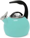 Chantal 37-ANN AQ Enamel on Steel 40th Anniversary Teakettle, 2 Quart, Aqua