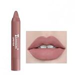 Agrifilm Matte Velvet Lipstick Lip Crayon Nourishing Non-Stick Cup Lip Stain Lip Gloss,Long-lasting Waterproof Lip Stick Lip Makeup for Women (3)