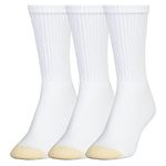 Gold Toe Women's Ultratec Crew Socks, 3-pairs casual socks, White, M UK