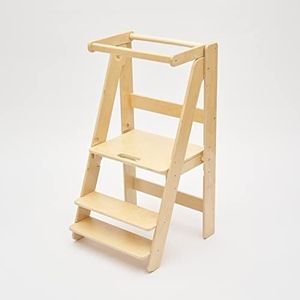 BusyKids Montessori Learning Tower Foldable Toddler Step Stool Kitchen Helper Step Stool for Kids