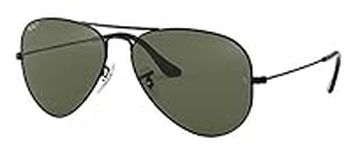 Ray-Ban RB3025 AVIATOR LARGE METAL 002/58 55M Black/Green Polarized Sunglasses For Men For Women + BUNDLE with Designer iWear Eyewear Kit