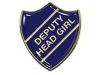 Deputy Head Girl School Shield Badge (Blue)