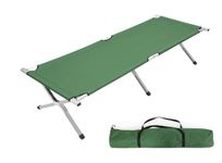 HOMION Folding Camping Bed Deluxe Lightweight & Portable Strong Frame & Polyester Fabric Carry Bag Included Camping Festivals Fishing