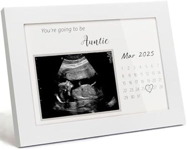 HAMUIERS Pregnancy Announcement for Aunt, Sonogram Picture Frame, Baby Announcement Sign, Surprise Baby Reveal Ideas to Aunt Ultrasound Keepsake Frame, Baby Announcement for Aunt, White