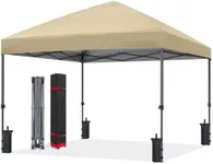 ABCCANOPY Durable Easy Pop up Canopy Tent 10x10, Beige