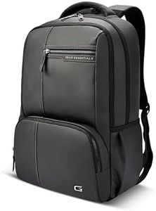 Gear Vintage 4 19"/29L anti theft faux leather Medium Water Resistant Laptop Backpack/Casual Backpack/Daypack/Travel Backpack/College Bag For Men/Women(Pitch Black-Black)