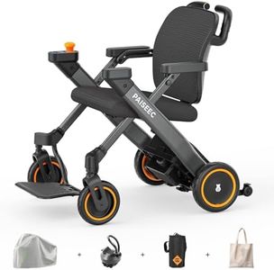 Paiseec 3-in-1 Electric Wheelchair with Push-Assist, Power Wheelchair for Adults and Seniors, Easy Operation and Folding, Airlines Approved, Foldable Wheel Chair for Travel, Indoor & Outdoor Use