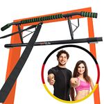 DH FitLife Pull-Up Bar Door Frame without Screws | Pull Up Bar Doorway | Door Bar for Strength Training | Back Trainer for Hanging | Includes Sling Trainer | For Door 70-92 cm