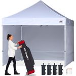 ABCCANOPY Ez Pop Up Canopy Tent with Sidewalls 10x10 Commercial -Series, White