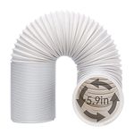 UNAOIWN Portable Air Conditioner Exhaust Hose. AC Vent Hose with 5.9"/15CM Diameter, Anti-Clockwise Thread & Length up to 78.7" (Length-2M/78.7")