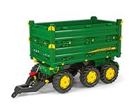 rolly toys | rollyMulti Trailer John Deere | Giant Three Side Tipping Trailer for Pedal Tractor | 125043
