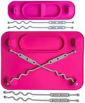 BUSY BABY Silicone Mat Bundle - 1 Original Mat Plus 1 Mini Mat, Strong Suction Cups, 6 Straps to Secure Baby Essentials and Keep Them Off The Floor, Baby Led Weaning, Travel Sleeve Included