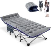Obqer Folding Camp Bed with Mattres