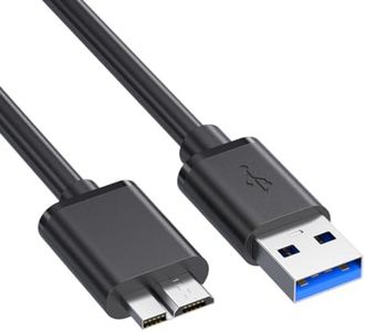 USB 3.0 Micro Cable, Fast Charging & Sync Type A Male to Micro B Cord 3.3ft for Samsung Galaxy S5, Note 3, Note Pro 12.2, WD Western Digital My Passport, Toshiba Canvio, Camera, Hard Drive and More