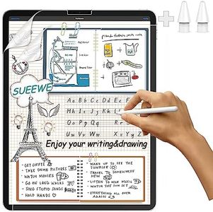 SUEEWE [2 PZS] Protector Pantalla Mate para iPad Pro 11(2022/21/20/18) y iPad Air 5/4, Antirreflejo PET Protector Pelicula de Feel Like Efecto Papel con 2 Puntas para Dibujar y Escribir