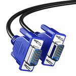 VGA Cable 6 Feet,Male VGA to VGA Male Monitor Computer Cable Adapter Cord HD15 1080P@60Hz Full HD High Resolution for TV Computer Projector-Blue