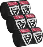 RDX Boxing Hand Wraps Inner Gloves, 4.5 Meter 180 Inches Elasticated Thumb Loop Bandages, Under Mitts Wrist Hand Protection, Muay Thai MMA Kickboxing Martial Arts, Punching Bag Speed Ball Training