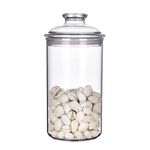 IVOOBR 34oz Acrylic Storage Jar, Airtight Lid with Silicone Sealing Ring, Ideal Canister Container for Sugar, Tea, Spices, Herbs, Shells, Bath Salt, Christmas Decorative Apothecary Jars