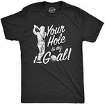 Mens Your Hole is My Goal T Shirt Funny Golf Saying Sarcastic Golfing Gift Him Mens Funny T Shirts Adult Humor T Shirt for Men Funny Golf T Shirt Novelty Black - XXL