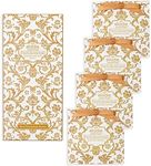 Elodie Essentials Pacific Sandalwood Scented Sachets, Set of 4 Large Gift Boxed Sachets for Drawers and Closets, Royal Damask (Pacific Saldalwood)