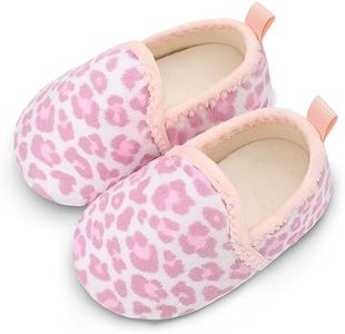 L-RUN lippers for Toddler Girl Comfy House Slipper Indoor Shoes Pink 3.5-4.5 Infant=EU20-21